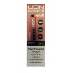 Электронная сигарета UDN BAR 14000 Клубничное мороженое